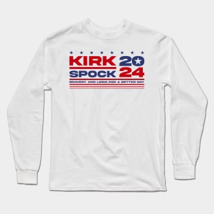 Kirk Spock - Presidential Election 2024 Long Sleeve T-Shirt